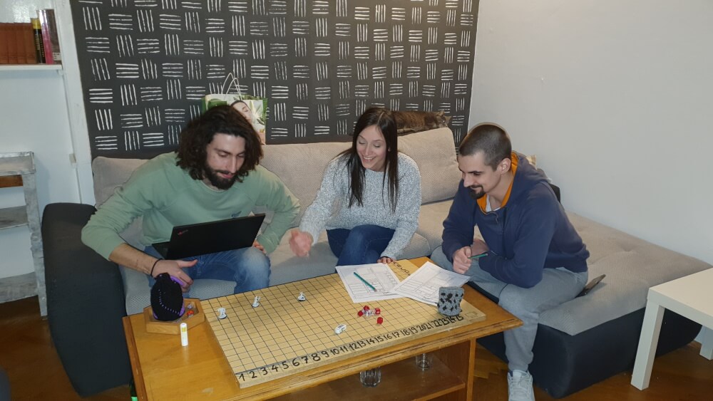 dnd beginners playing at the table