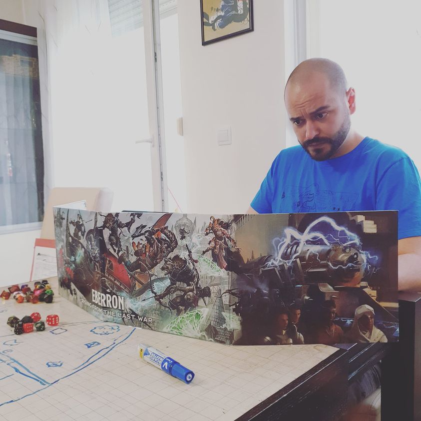 A picture of a dungeon master - dungeon master guide
