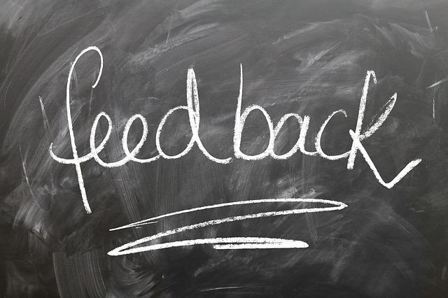 written words "feedback"