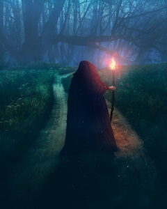 wizard with fire